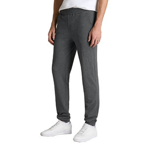 Jogging en molleton pour homme en coton léger droit avec logo personnalisé brodé Fermeture à cordon de serrage décontractée - Product Image 2