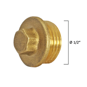 Tappo Cieco Maschio in Ottone 1/2" - Product Image 1