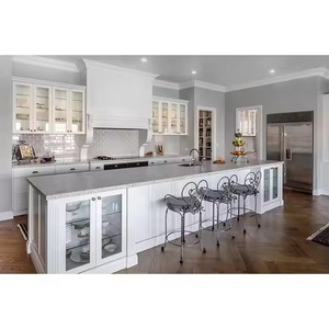 ชุดตู้ครัวไม้เนื้อแข็งสไตล์เขย่าสีเทาผลิตจากโรงงานในเวียดนามพร้อมประกอบดีไซน์จากสหรัฐอเมริกา - Product Image 6