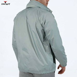Customized Winter Lightweight Breathable Waterproof Windbreaker Canvas Stand Collar Plus Size Front Logo <b>Jacket</b> - Product Image 2
