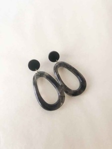 Boucles d'oreilles en résine brodée, bijoux de mode en acier inoxydable faits à la main pour femmes et filles, look classique de mariage, haute qualité - Product Image 2