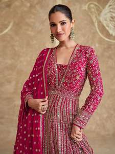 Listo para brillar con impresionante traje hecho Anarkali vestido para boda y fiesta Georgette Anarkali Suit - Product Image 5