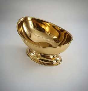 Exquisite gold plated Arabic style luxury chocolate bowl <b>boat</b> shape for <b>gifting</b> luxury dessert pistachio knafeh customize design - Product Image 5