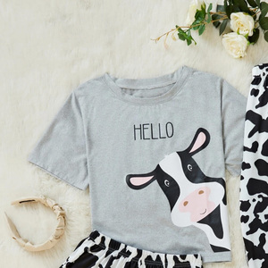 Pijama y pantalones cortos para mujer, camiseta con gráfico de letras y pantalones cortos con estampado de Búfalo, conjunto de pantalones y pantalones cortos para mujer - Product Image 1