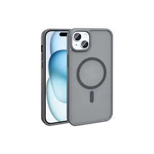 Étui de protection mat Netzy pour iPhone 15 Plus compatible MagSafe, coque antichoc en silicone avec design élégant - Product Image 1