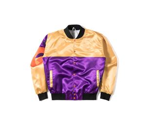 Chaqueta Universitaria de Satén de Talla Grande al por Mayor, con Botones, Transpirable, Estampada, Sublimada, para Hombre, con Característica Cortavientos - Product Image 4