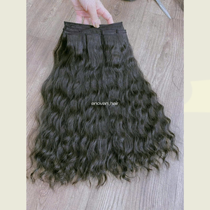 Haute Qualité CLIP IN Extensions De Cheveux Vietnamiens Vierge Cuticule Humaine Alignée Double Dessiné Doux Soyeux Texture Usine Directe - Product Image 6