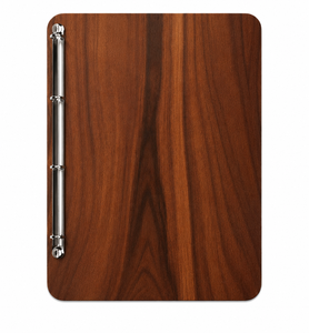 DIVRIS Porta Menús de Madera Marrón Personalizado, Grabado, con Capacidad para Múltiples Páginas, para Restaurantes y Cafeterías - Product Image 1