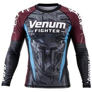 Custom Breathable Rash Guard <b>Compression</b> <b>Shirt</b> MMA Training Grappling BJJ Quick Dry Durable Spandex Polyester MMA Rash Guard - Product Image 1