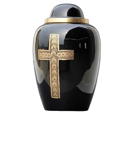 Adult Cremation Urns for Male/Female Funeral Urn for Human Ashes Decorative Urns for Ashes <b>Large</b> <b>Keepsake</b> <b>Box</b> (Cross Design) - Product Image 1