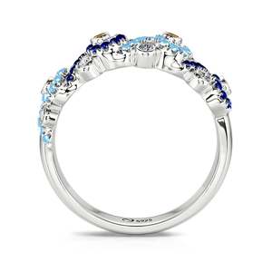 Bague de mode Jeulia Pure Night en argent sterling, coupe ronde, inspirée de la nuit étoilée - Product Image 3