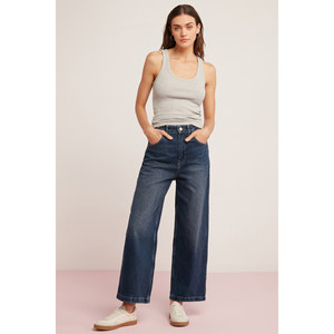 ETHIQUET LILLESOL Camiseta sin mangas básica de algodón con cuello redondo y corte ajustado con aspecto acanalado para mujer - Product Image 2