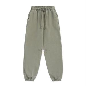 Pantalons de survêtement pour homme en molleton délavé, poids lourd, tissu éponge français respirant, écologique, décontracté, streetwear basique - Product Image 1