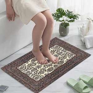 Vintage Turkish Design Printed <b>Rug</b>, Soft <b>Runner</b>, Hallway Decor, <b>Kitchen</b>,With Pile Soft <b>Rug</b> - Product Image 5