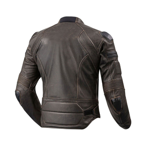 Chaqueta de Motociclista de Cuero para Hombre, Estilo Urbano, Cuello Alto, Logotipo Frontal, con Capucha, 2025 - Product Image 2