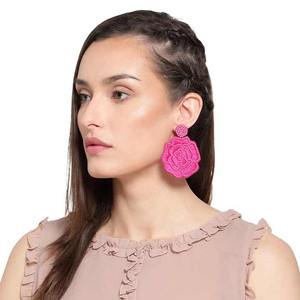 Hermosos pendientes bordados con cuentas hechos a mano semilla cuenta Boho pendiente para mujer chica buena calidad niñas mujeres pendientes bordados - Product Image 4