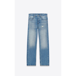 กางเกงยีนส์ขายาวทรงหลวมสุดๆกางเกงยีนส์สีน้ำเงินกางเกงยีนส์ทรงสลิมฟิตสำหรับผู้ชายกางเกงผ้าฝ้ายแบบบาง - Product Image 1