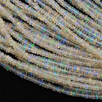 Cuentas de Ópalo Etíope de Alta Calidad AAA de 4 mm, Cuentas Redondas Naturales Multicolor Amarillas para la Elaboración de Joyería DIY