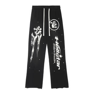 Noir blanc chaud tendance Style hommes côté couleur bloc mince Flare pantalon célèbre marque de luxe décontracté Sports de plein air - Product Image 2