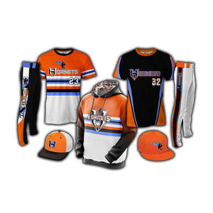 Vente en gros d'uniformes de baseball imprimés avec logo personnalisé Ensembles de pantalons maillots en polyester 100% Évacuation de l'humidité OEM ODM Plus Size Option - Product Image 4