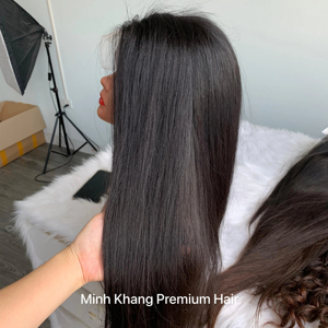 Cabello crudo vietnamita de un solo donante, recto natural, 26 pulgadas, peluca de encaje sin pegamento, prearrancada, suave y sedosa para mujeres - Product Image 4