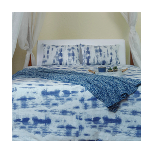 Nouvelle housse de couette King blanche simple avec bordure brodée en tissu 100% coton imprimé numériquement avec des colorants sans AZO en Inde - Product Image 4