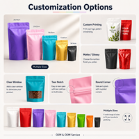 Sacs refermables personnalisés avec logo imprimé, pochettes alimentaires en Mylar, fournisseur de sacs en plastique refermables