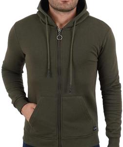 En Zipper Hoodies Sweat 2024 Causal Hommes Hip Hop Street Wear Hommes Zipper Hoodies Avec Logo Personnalisé Vert Foncé - Product Image 1