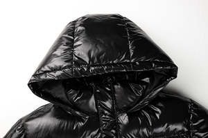 OEM Custom Logo Print Puff Jackets <b>Womens</b> Bubble Winter Jackets Cropped <b>Black</b> Puffer <b>Coat</b> <b>Women</b> Jackets <b>Women</b> - Product Image 4