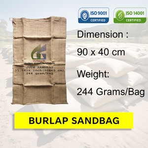 Sacos de Arena de Yute de 90x40 cm y 244 g con Cordón Interior, Sacos de Arena de Hesse para Control de Inundaciones, Venta al por Mayor Goodman Global Bangladesh - Product Image 2