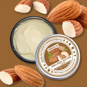 Private Label 100% Pure Organic Whipped Shea Body Cream Body Lotion Whitening Moisturizing Almond Body Butter