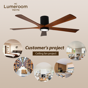 USA In Stock Large 60 Inch <b>Ceiling</b> Fan with <b>Light</b> Solid Wood Design Reversible DC Motor <b>Remote</b> <b>Control</b> for Living Room - Product Image 3