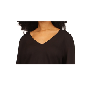 Top Nero XL da Donna Michael Kors con Colletto Arricciato e Fiocco, Abbigliamento Casual in Maglia Intrecciata, Vestibilità Slim, Dettagli Smock - Product Image 2