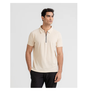 Men's Basic Zipper <b>Polo</b> <b>Shirt</b> 100% Cotton Stretchable Casual <b>Polo</b> <b>Shirt</b> For All Season - Product Image 2