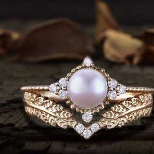 แหวนมุกน้ำจืดสีเงิน925วงแหวนของขวัญวันครบรอบและวันคริสต์มาสสไตล์ศาสนาอันโอชะ - Product Image 5