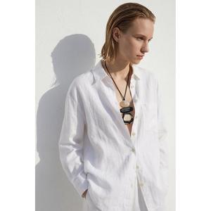 Chemise oversize 100% lin - Blanc - Product Image 4