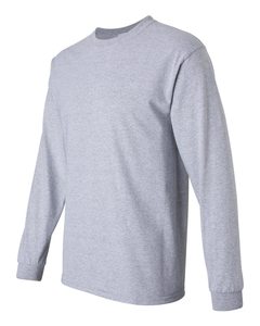 T-shirt à manches longues 100% coton pour hommes et femmes imprimé sur mesure en jersey solide tricoté décontracté vierge teint uni surdimensionné 240 grammes" - Product Image 2