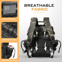 Mini sac à dos tactique rose-noir-multicolore avec système de transport MOLLE doublure Oxford Sport Gym randonnée utilisation quotidienne chasse femmes