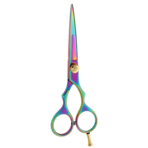 Ciseaux de coiffeur à revêtement multicolore fabriqués avec des ciseaux de coiffure en acier inoxydable avec lames tranchantes de rasoir OEM - Product Image 1