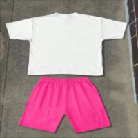 Ensemble court décontracté d'été pour homme en polyester/coton, respirant et tricoté, avec impression DTG personnalisée et broderie Denish Sports Wear