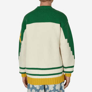 เสื้อสเวตเตอร์ถักอะคริลิคใส่ได้ทั้งชายและหญิงเสื้อสวมหัวผ้าแจ็คการ์ดกันยับสำหรับฤดูใบไม้ร่วง - Product Image 2