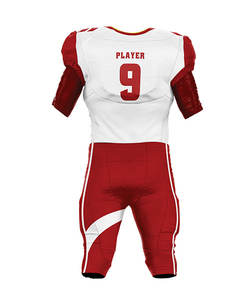 Maillot d'uniforme de football américain personnalisé authentique en maille respirante avec longueur de manches courtes de grande taille - Product Image 3