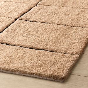 Alfombra Z&H HOME para Cocina, de Lana Beige, Tejida a Mano, Estilo Persa, Pelo Mediano, Antideslizante, Lavable, con Diseño Floral - Product Image 2