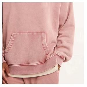 เสื้อฮู้ดซิปเต็มตัว ขายส่ง ผ้าฝ้าย 100% เสื้อฮู้ดผู้ชายแบบสวม ขายดี คุณภาพพรีเมียม MOQ ต่ำ ล้างสีแบบ Acid Wash - Product Image 2