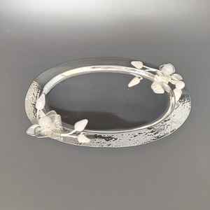 ถาดเสิร์ฟผลไม้ทองเหลืองทรงรีสำหรับร้านอาหารถาดเสิร์ฟอาหารในโรงแรมถาดเสิร์ฟผลไม้สีเงินดีไซน์ทันสมัย - Product Image 2