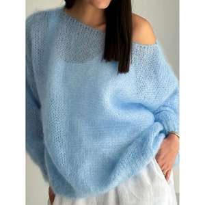 เสื้อสเวตเตอร์ไหมถักแบบลำลองสำหรับผู้หญิง พร้อมลายปักการ์ตูน - Product Image 2