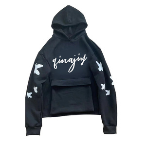 Personalizado de gran tamaño sudaderas puff Impresión de algodón francés Terry pulóver vintage Streetwear Sudadera con capucha Unisex - Product Image 4