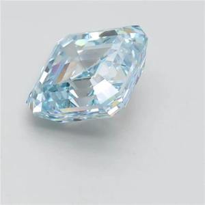 Diamante Cultivado en Laboratorio con Corte Asscher de 1.00 a 5.00 Quilates, Certificado IGI, Color Azul Fantasía, Claridad VVS VS, Pulido Excelente, Precio al por Mayor CVD - Product Image 3