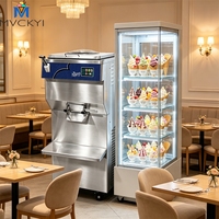 Machine professionnelle commerciale automatique verticale 150L/H pour la fabrication de gelato et de crème glacée dure, idéale pour les artisans italiens et la production de crème glacée en lots avec sirop.