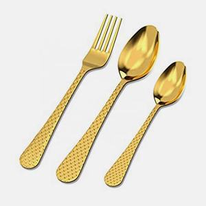 Portugal Elegant <b>Gold</b> Matt Fork Spoon <b>Cutlery</b> Modern Full Flat New Design Handle Knives and Spoon Fork <b>Cutlery</b> <b>Set</b> - Product Image 1